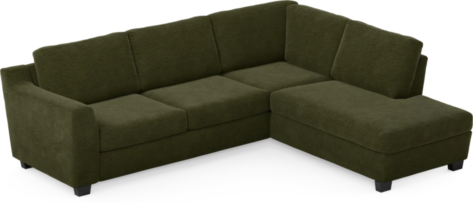 Friday - 2,5-sits soffa med divan höger - Grön