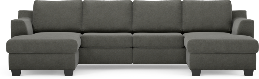 Friday - 2-sits soffa med två schäslonger - Grå