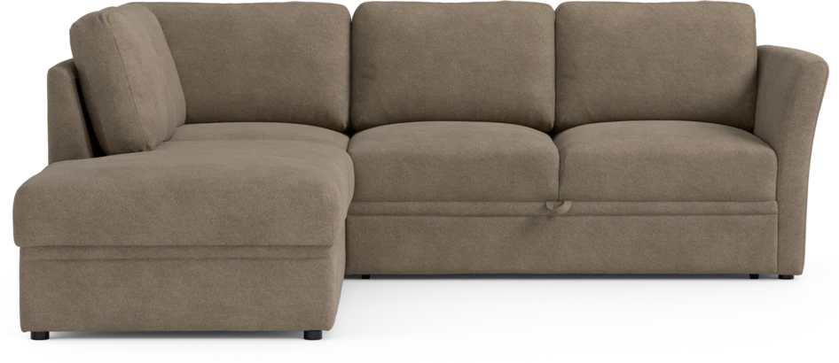 Öland - Bäddsoffa med divan vänster - Brun
