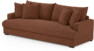 Mila - 4-sits soffa, hel dyna - Orange