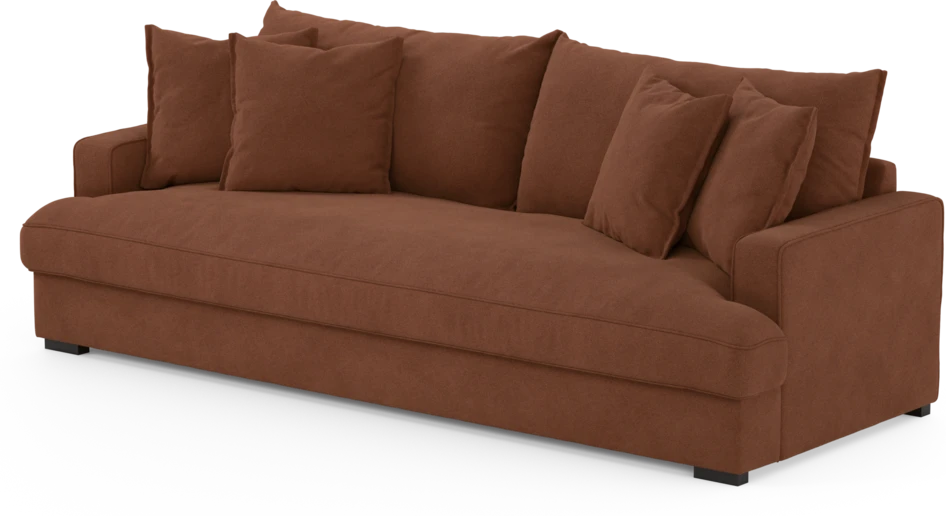 Mila - 4-sits soffa, hel dyna - Orange