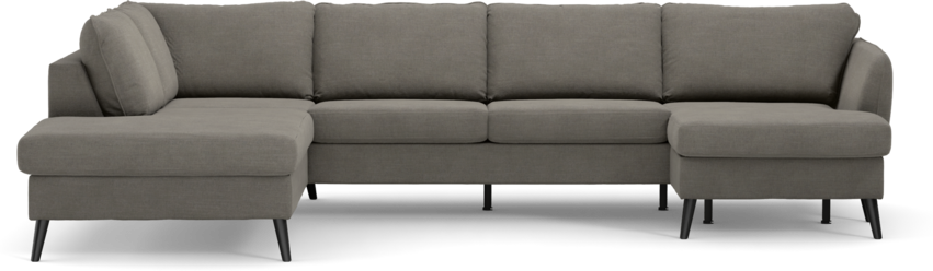 County - 3-sits soffa med divan vänster och schäslong höger - Grå