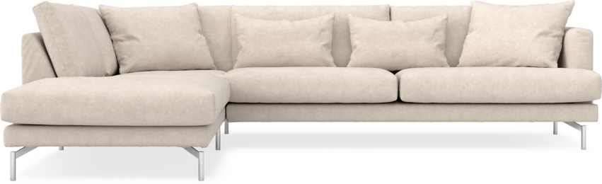 Harper - 3-sits soffa med divan vänster - Vit