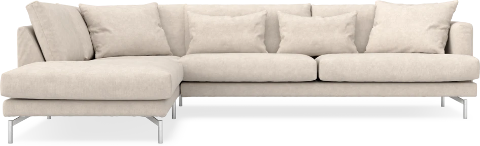 Harper - 3-sits soffa med divan vänster - Vit