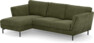 Madison Lux - 2-sits soffa med schäslong vänster - Grön