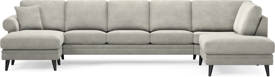 Eden - 3-sits soffa med schäslong vänster och divan höger - Grå