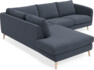 Madison - 2-sits soffa med divan vänster - Blå