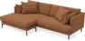 Harper - 4-sits med schäslong XL vänster - Brun