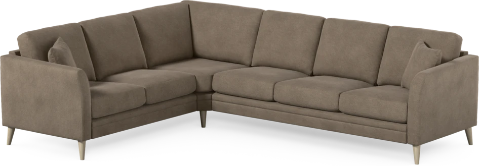 Eden - Hörnsoffa, 2+3-sits - Brun
