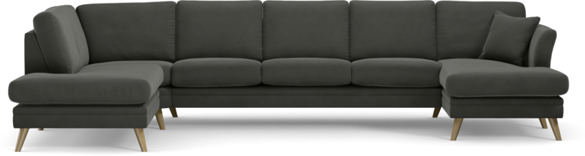 Eden - 3-sits soffa med divan vänster och schäslong höger - Grå