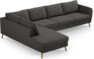 County - 3-sits soffa med divan vänster - Grå