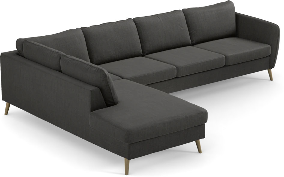 County - 3-sits soffa med divan vänster - Grå