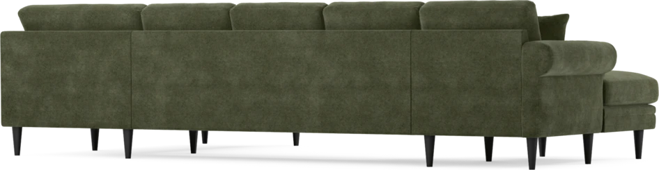 Eden - 3-sits soffa med schäslong vänster och divan höger - Grön