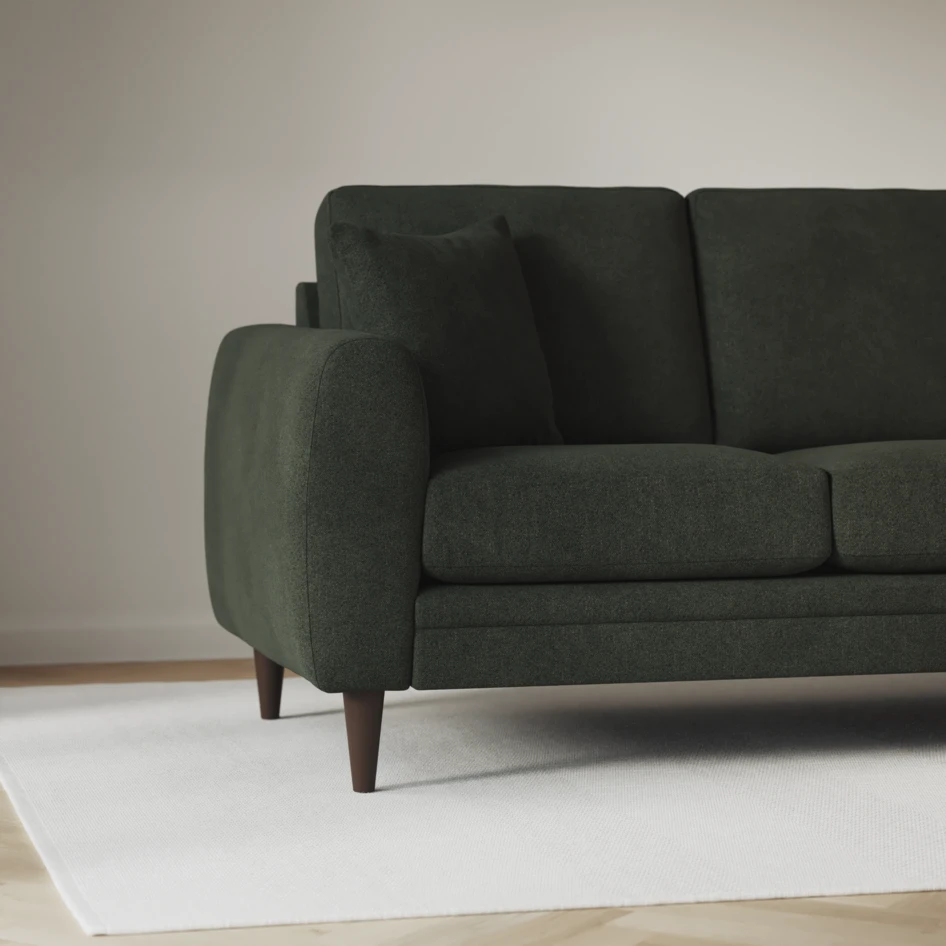 Eden - 3-sits soffa svängd - Grön