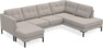 Rio - 3-sits soffa med schäslong vänster och divan höger - Beige