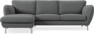 Madison Lux - 2-sits soffa med schäslong vänster - Grå