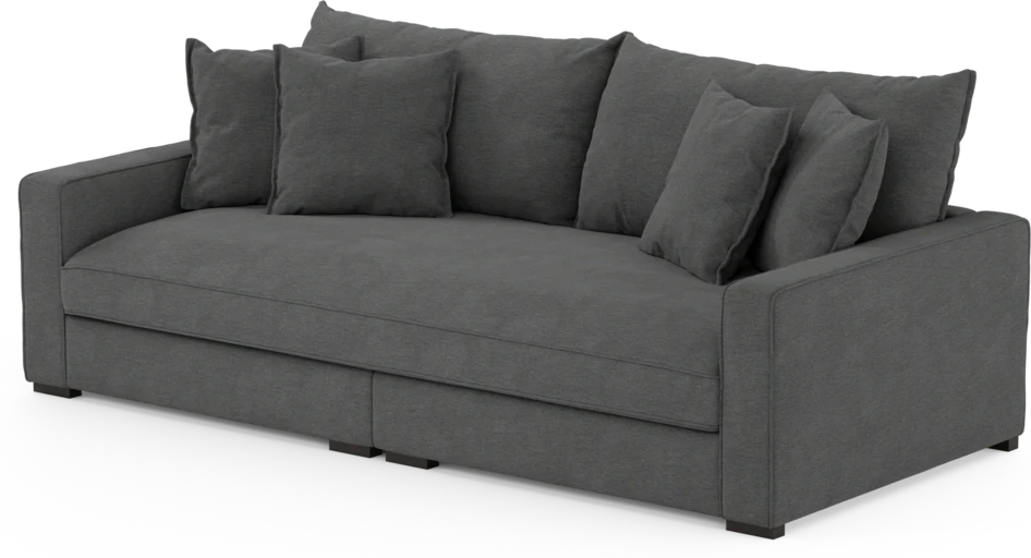 Rossi - 3-sits soffa, hel dyna - Grå