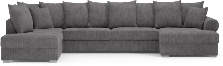 Town - 3-sits soffa med divan vänster och schäslong höger - Grå