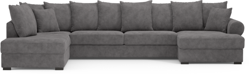 Town - 3-sits soffa med divan vänster och schäslong höger - Grå