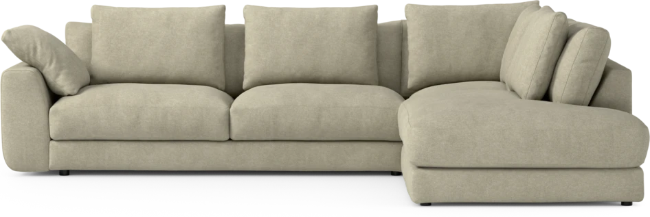 Amie - 3-sits med divan höger - Beige