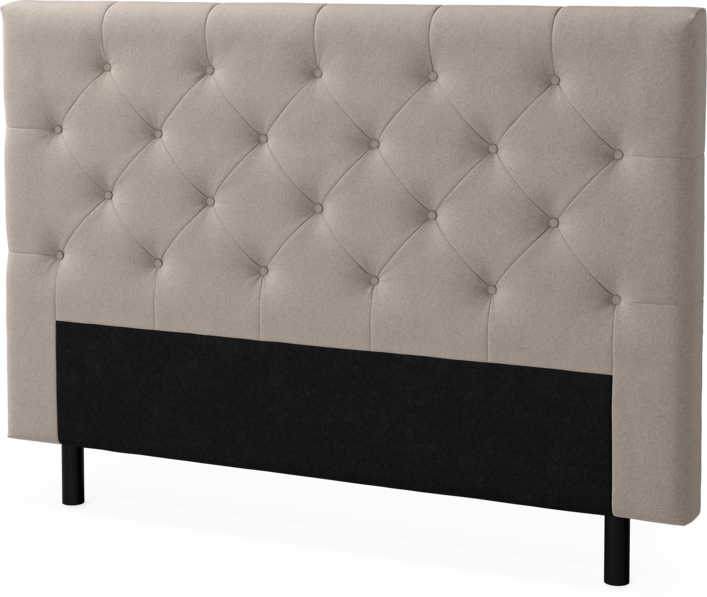Delux Pikerad Låg - Sänggavel, 90-210 cm - Beige