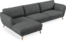 Madison Lux - 3-sits soffa med schäslong vänster - Grå