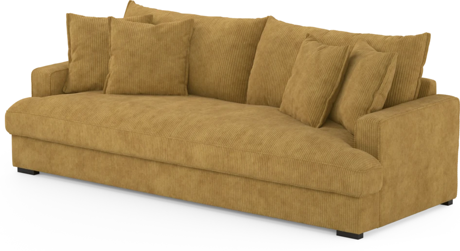 Mila - 4-sits soffa, hel dyna - Gul