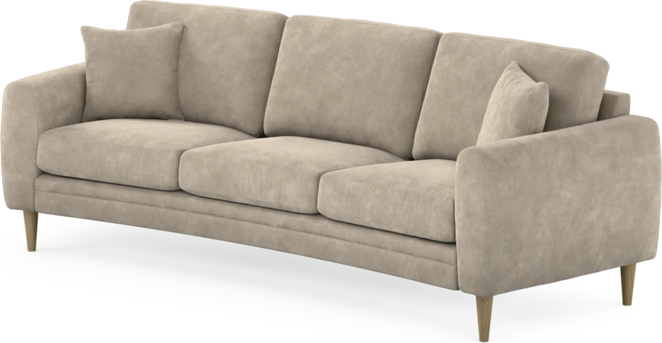 Eden - 3-sits soffa svängd - Beige