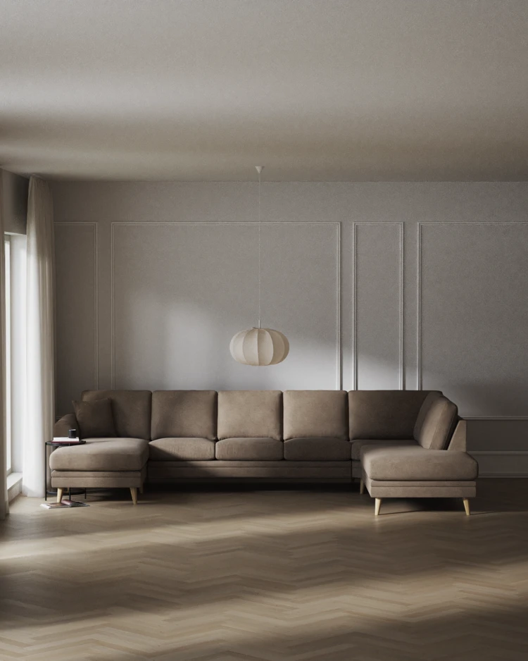 Eden - 3-sits soffa med schäslong vänster och divan höger - inspiration