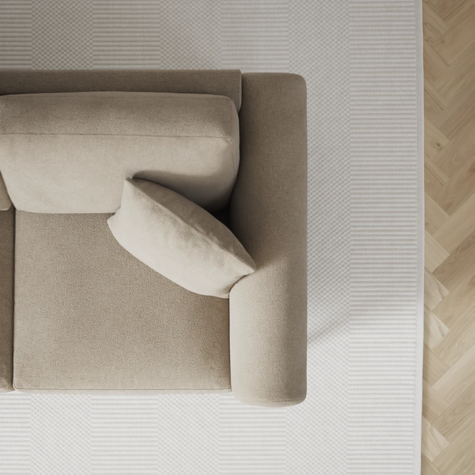 Eden - 2,5-sits soffa svängd - Beige