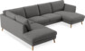 Madison Lux - 2-sits soffa med divan vänster och schäslong höger - Grå