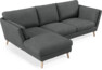 Madison Lux - 2-sits soffa med schäslong vänster - Grå