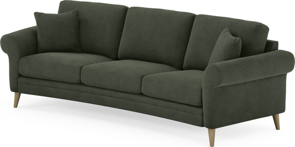 Eden - 3-sits soffa svängd - Grön