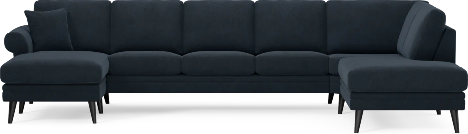 Eden - 3-sits soffa med schäslong vänster och divan höger - Blå