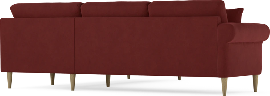 Eden - Hörnsoffa, 2,5+2,5-sits - Röd