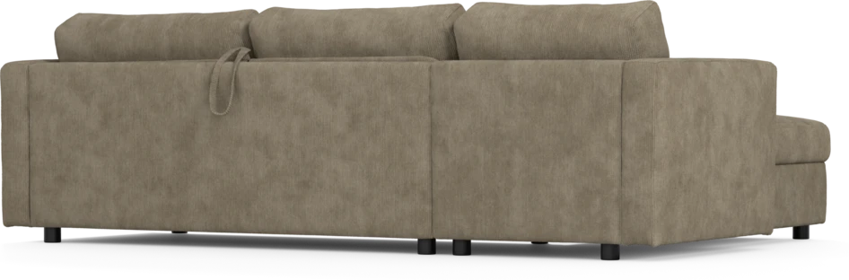 Lindö - Bäddsoffa 2,5-sits med schäslong, vändbar - Beige