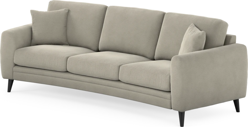 Eden - 3-sits soffa svängd - Brun