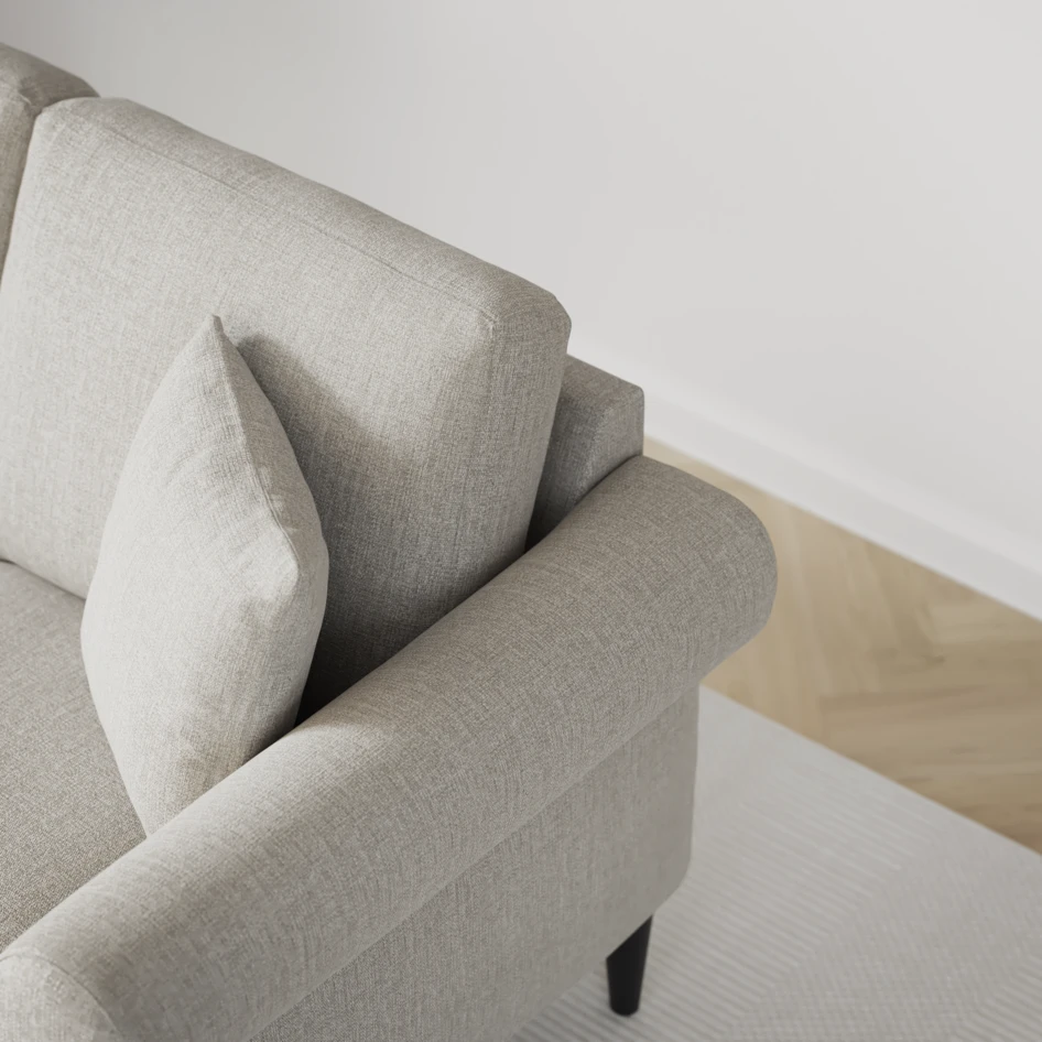 Eden - 3-sits soffa svängd - Grå