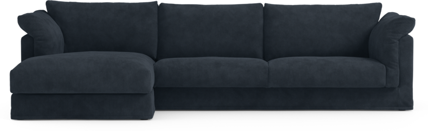 Cherrie Klädsel - Klädsel till 3-sits soffa med schäslong vänster - Blå
