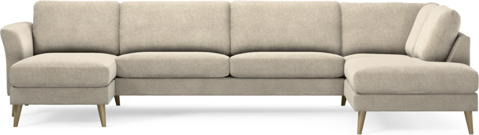 Bridge - 3-sits soffa med schäslong vänster och divan höger - Beige