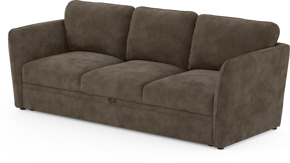 Öland - Bäddsoffa 3-sits, längsbäddad - Brun