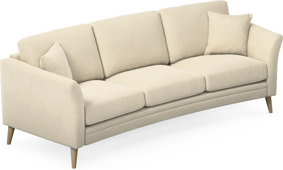 Eden - 3-sits soffa svängd - Beige