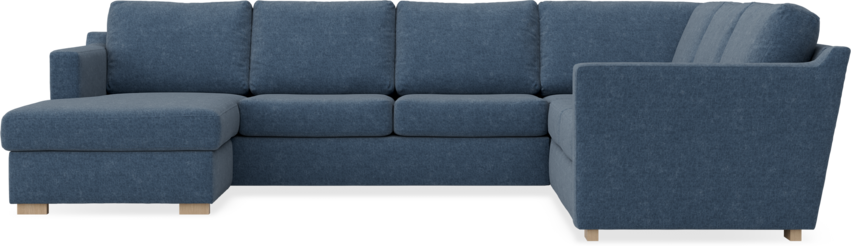 Friday - Hörnsoffa, 3+2-sits med schäslong vänster - Blå