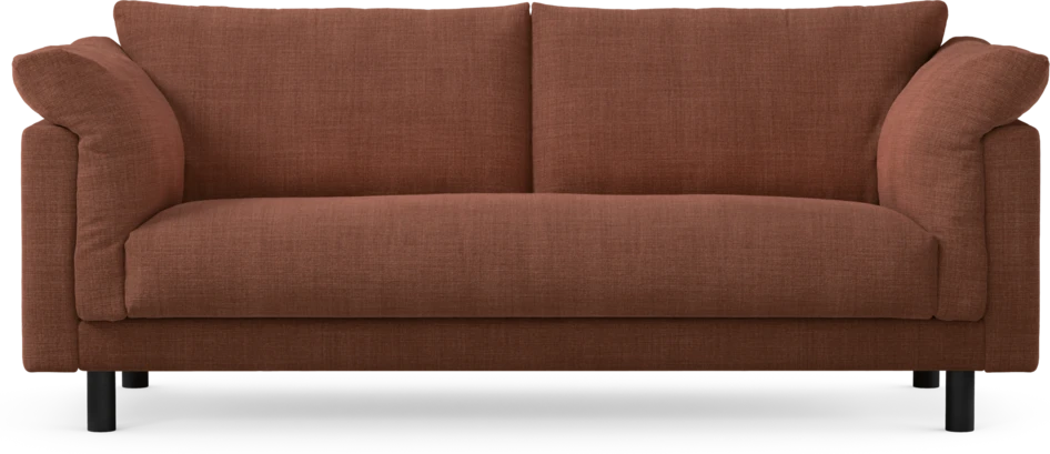 Cherrie - 2,5-sits soffa, hel dyna, fast klädsel - Orange