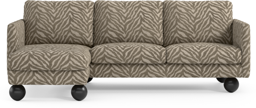 Madison Lux - 2-sits soffa med schäslong vänster - Brun