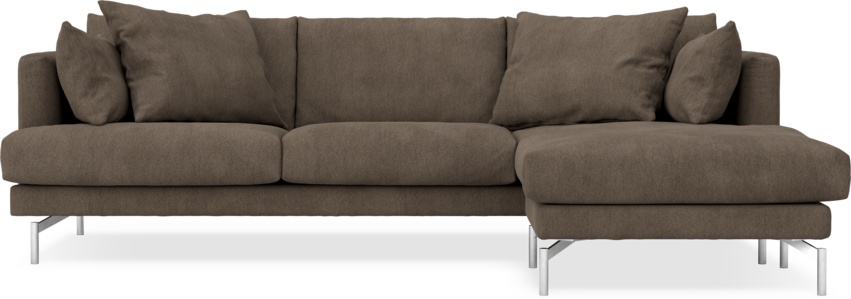 Harper - 4-sits med schäslong höger  - Brun