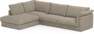 Cherrie - 3-sits soffa med divan vänster, med kappa - Beige