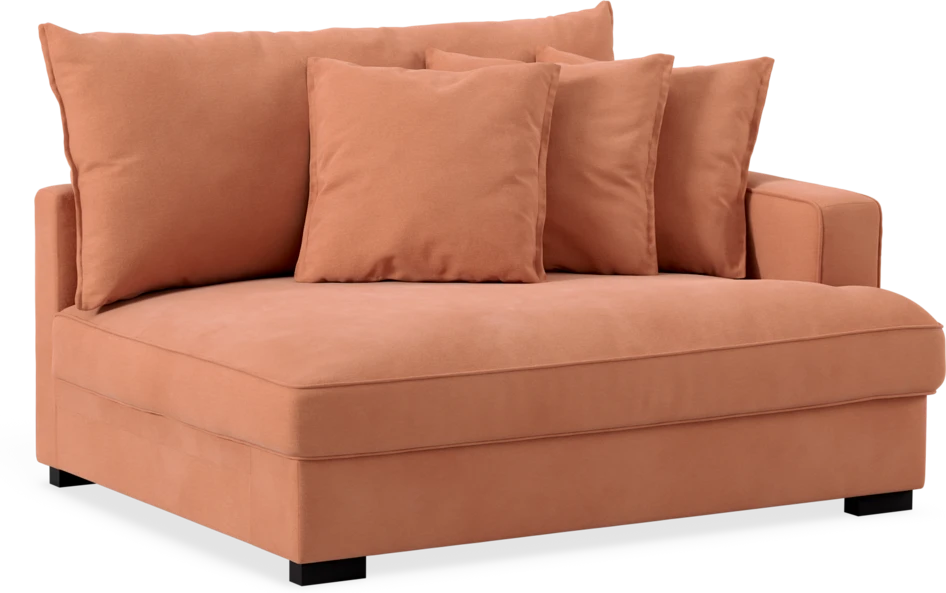 Rossi - 2-sits med armstöd höger - Orange