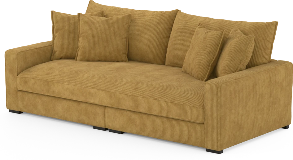 Rossi - 3-sits soffa, hel dyna - Gul