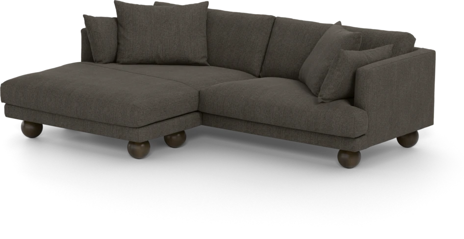 Harper - 4-sits med schäslong XL vänster - Brun